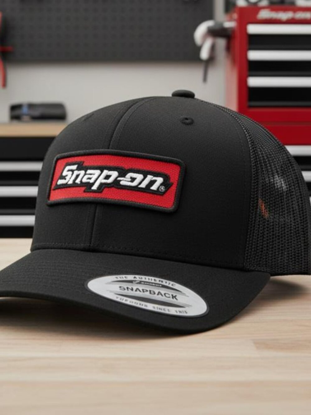 Snap On Tools Hat Vintage Style Embroidered Patch Trucker Cap Black Snapback New